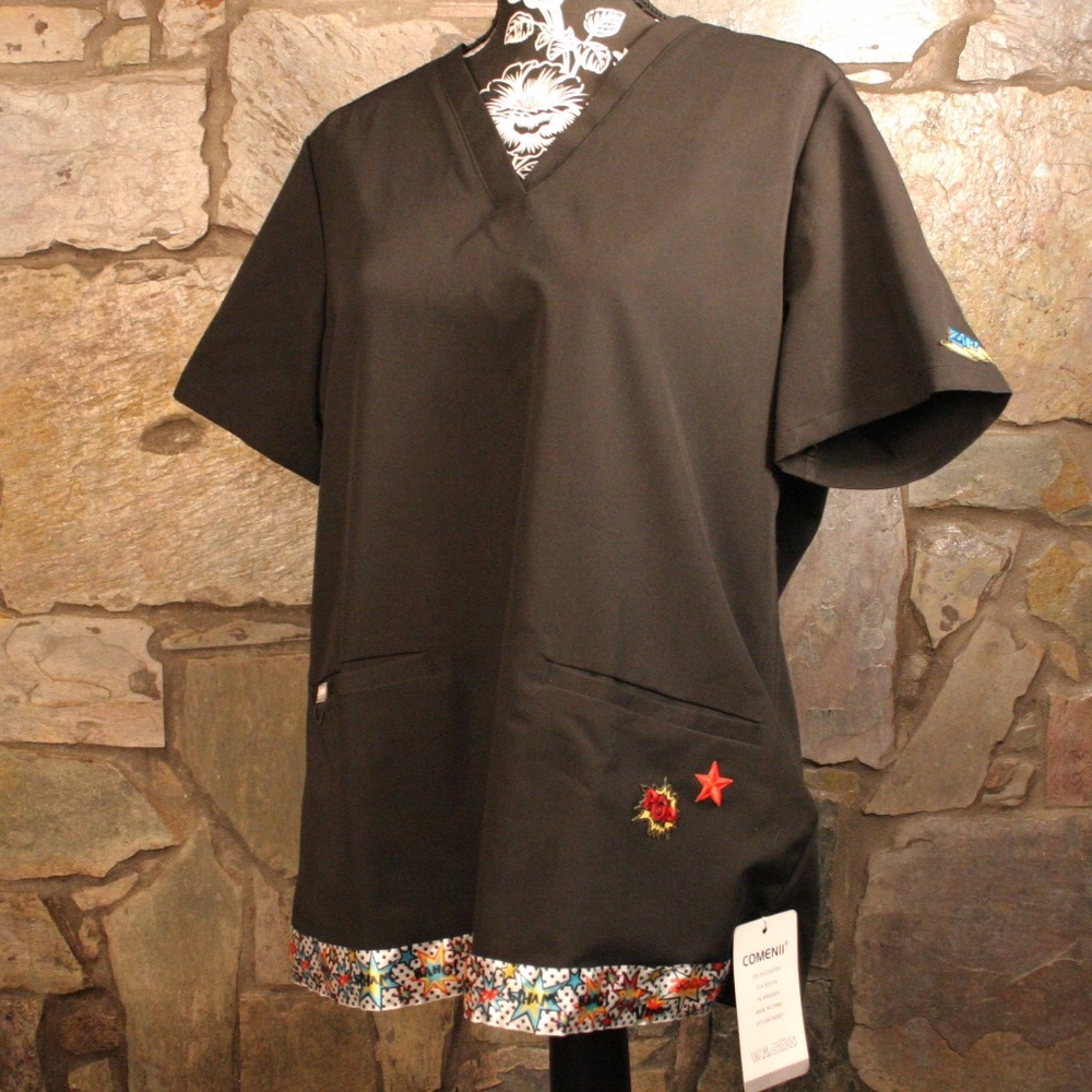 Professional Princess Comic Book Action Scrub Top